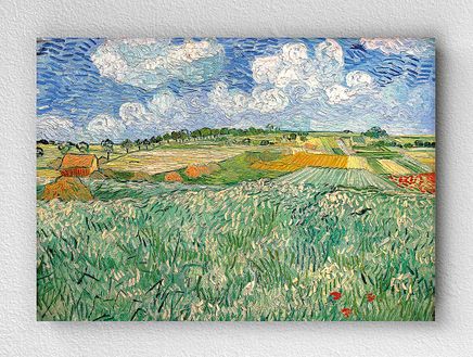 Full Frame pratiCanvas Tablo - Vincent van Gogh - Auvers'te Çayırlık (FF-PCŞ328)