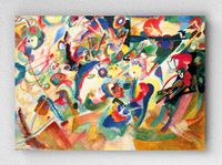 Full Frame pratiCanvas Tablo - Wassily Kandinsky - Sketch 3 for composition VII (FF-PCŞ325)