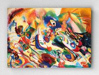 Full Frame pratiCanvas Tablo - Wassily Kandinsky - Sketch 2 for composition VII (FF-PCŞ324)