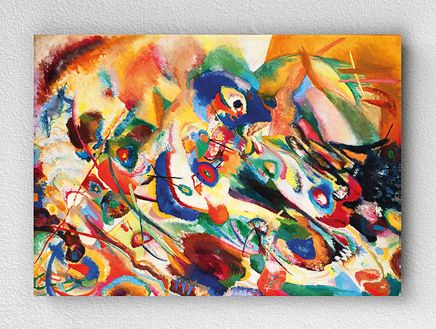 Full Frame pratiCanvas Tablo - Wassily Kandinsky - Sketch 2 for composition VII (FF-PCŞ324)