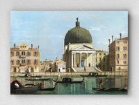Full Frame pratiCanvas Tablo - Studio of Canaletto - Venice  S Simeone Piccolo	(FF-PCŞ318)