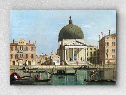 Full Frame pratiCanvas Tablo - Studio of Canaletto - Venice  S Simeone Piccolo	(FF-PCŞ318)