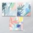 Full Frame Duvar Sanatları - CanvasWall Kare - Pastel Tropikal Desenler 1 - Üçlü Set (FF-W130)