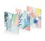 Full Frame Duvar Sanatları - CanvasWall Kare - Pastel Tropikal Desenler 1 - Üçlü Set (FF-W130)</span>