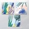 Full Frame Duvar Sanatları - CanvasWall Kare - Pastel Tropikal Desenler 2 - Üçlü Set (FF-W131)