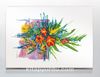 Full Frame Duvar Sanatları - CanvasWall DD - Yağlı Boya Pembe Fonlu Çiçekler (FF-W142)