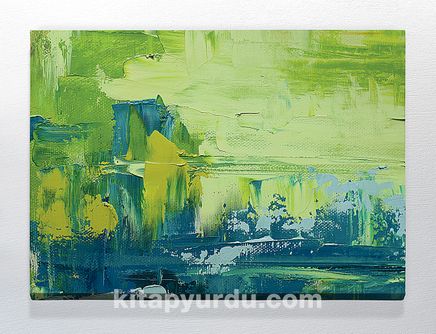 Full Frame Duvar Sanatları - CanvasWall DD - Tuvale Yağlı Boya Yeşil Fon (FF-W147)
