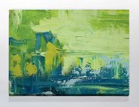 Full Frame Duvar Sanatları - CanvasWall DD - Tuvale Yağlı Boya Yeşil Fon (FF-W147)