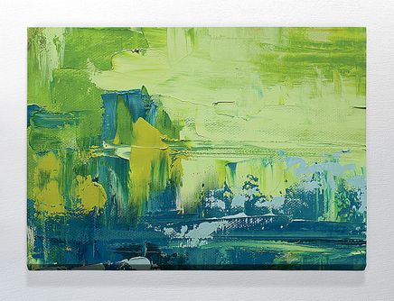 Full Frame Duvar Sanatları - CanvasWall DD - Tuvale Yağlı Boya Yeşil Fon (FF-W147)