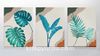 Full Frame Duvar Sanatları - CanvasWall DD - Tropik Yapraklar - Üçlü Set (FF-W153)