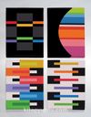 Full Frame Duvar Sanatları - CanvasWall DD - Renkli Bloklar - Dörtlü Set (FF-W154)
