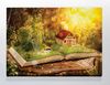Full Frame Duvar Sanatları - CanvasWall DD - Ormanda Kitap Ev (FF-W160)