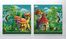 Full Frame Duvar Sanatları - CanvasWall Kare - Masalsı Orman Evleri - İkili (FF-W163)
