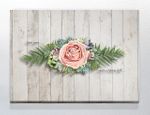 Full Frame Duvar Sanatları - CanvasWall DD - Retro - Love You Pembe Gül (FF-W165)
