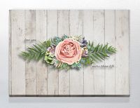 Full Frame Duvar Sanatları - CanvasWall DD - Retro - Love You Pembe Gül (FF-W165)