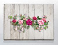 Full Frame Duvar Sanatları - CanvasWall DD - Retro Panoramik Gül Buketi (FF-W166)