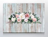 Full Frame Duvar Sanatları - CanvasWall DD - Retro Pembe ve Krem Güller (FF-W167)