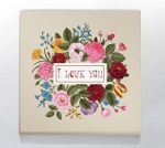 Full Frame Duvar Sanatları - CanvasWall Kare - I Love You (FF-W172)