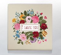 Full Frame Duvar Sanatları - CanvasWall Kare - I Love You (FF-W172)