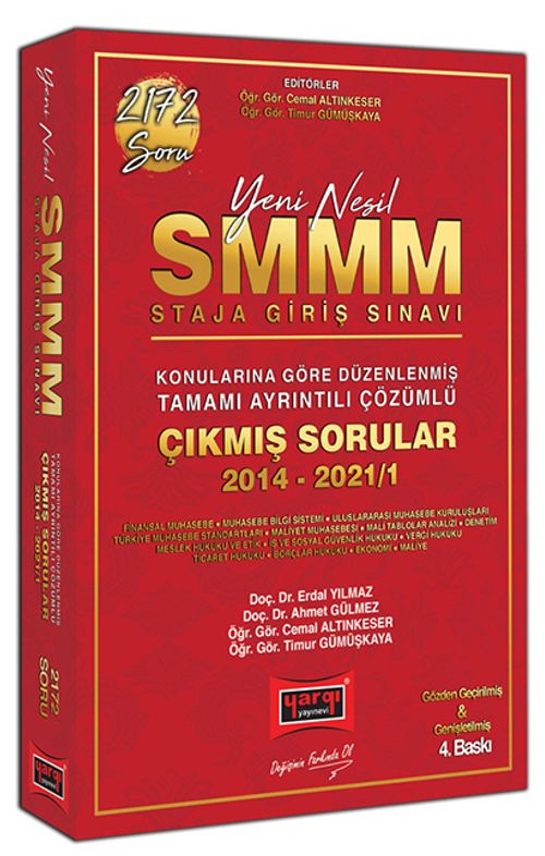 2021 SMMM Staja Giriş Sınavı Konularına Göre Düzenlenmiş Tamamı Ayrıntılı Çözümlü Çıkmış Sorular