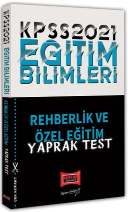 2021 KPSS Eğitim Bilimleri Rehberlik Yaprak Test