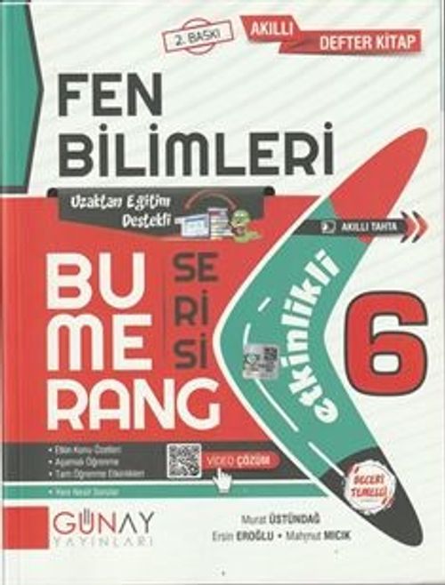 Bumerang Serisi - 6. Sınıf Etkinlikli Fen Bilimleri Soru Bankası