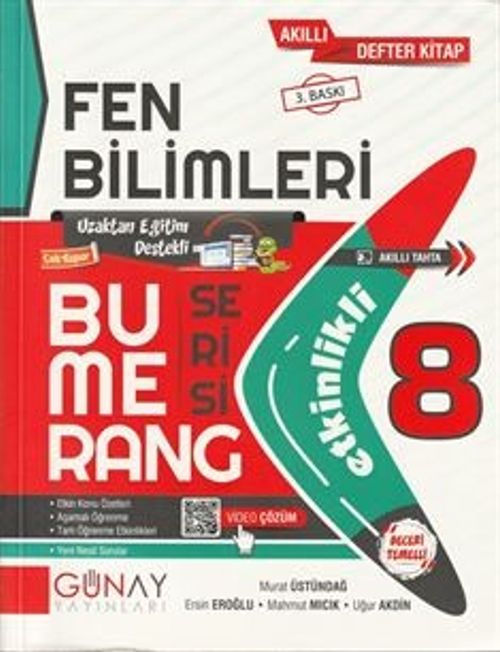Bumerang Serisi - 8. Sınıf Etkinlikli Fen Bilimleri Soru Bankası