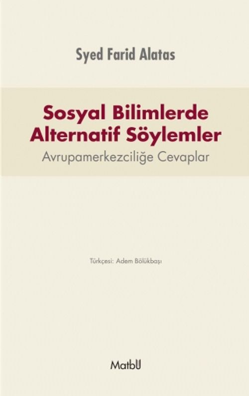 Sosyal Bilimlerde Alternatif Söylemler