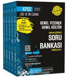 2022 KPSS Lise ve Önlisans Genel Yetenek Genel Kültür Tamamı  Çözümlü Soru Bankası Seti - Kolektif