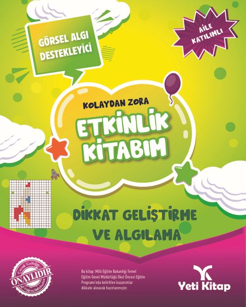 Kolaydan Zora  Etkinlik Kitabım / Dikkat Geliştirme ve Algılama