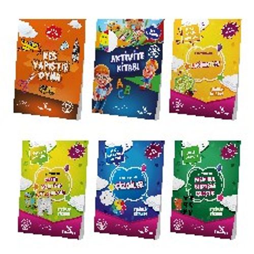 4-6 Yaş Okul Öncesi Evde Etkinlik Seti (6 Kitap)