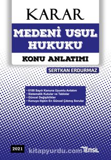 Karar Medeni Usul Hukuku Konu Anlatımı - Sertkan Erdurmaz