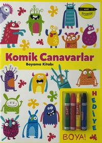 Minik Ressamlar Komik Canavarlar Boyama Kitabı