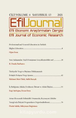 Efil Ekonomi Araştırmaları Dergisi Cilt:4 Sayı: 13