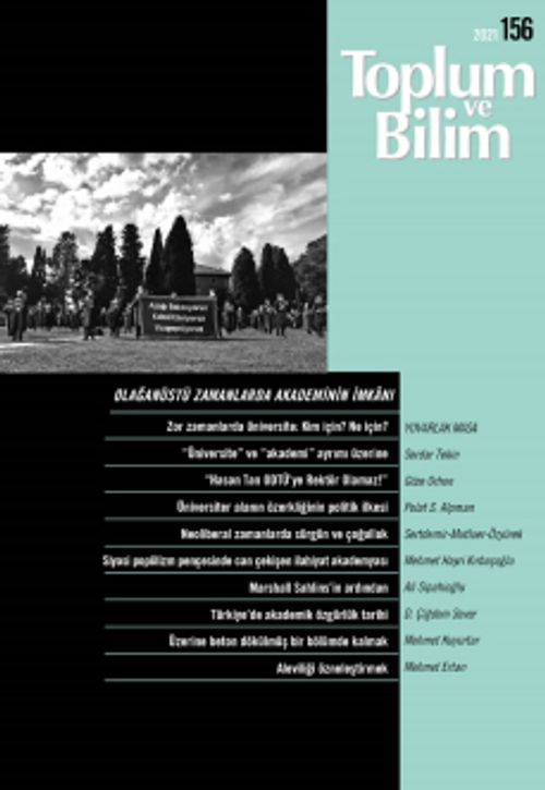 Toplum ve Bilim Sayı:156