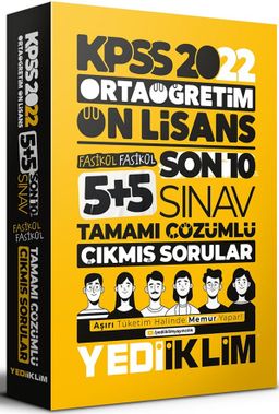 2022 KPSS Ortaöğretim Ön Lisans GY-GK Son 10 Sınav Tamamı Çözümlü Fasikül Çıkmış Sorular