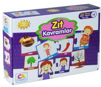 Zıt Kavramlar Okul Öcesi Oyun Seti ( 3+yaş) & Eğitici Öğretici 40 Parça Puzzle Oyun Seti