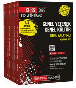 2022 KPSS Lise ve Önlisans Genel Yetenek Genel Kültür Konu Anlatımlı Modüler Seti  (6 Kitap)