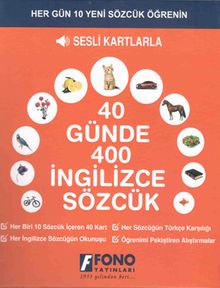 40 Günde 400 İngilizce Sözcük (Kelime Kartı)
