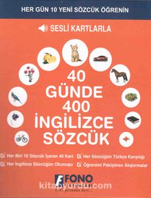 40 Günde 400 İngilizce Sözcük (Kelime Kartı) - Bilinmeyen Yazar