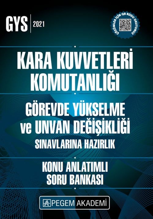 2021 GYS Kara Kuvvetleri Komutanlığı Görevde Yükselme ve Unvan Değişikliği Konu Anlatımlı Soru Bankası