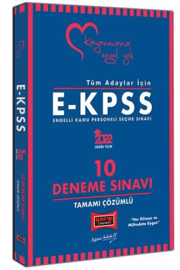 2022 Tüm Adaylar İçin E-KPSS Tamamı Çözümlü 10 Deneme Sınavı