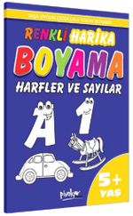 Yaşa Uygun Çizgilerle Renkli Harika Boyama Harfler ve Sayılar (5+Yaş)