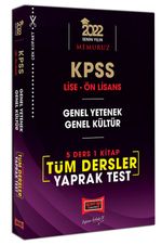 2022 KPSS Lise Ön Lisans GY GK 5 Ders 1 Kitap Tüm Dersler Yaprak Test