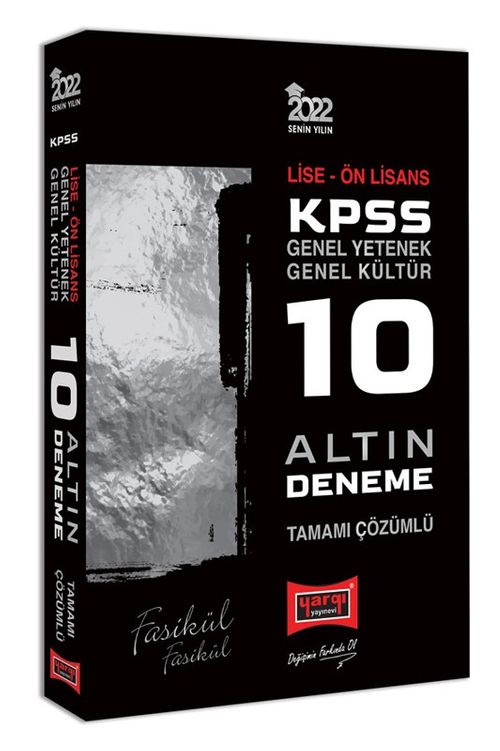 2022 KPSS Lise Önlisans 10 Altın Fasikül Deneme Sınavı