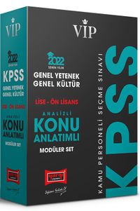2022 KPSS VİP Genel Yetenek Genel Kültür Lise Ön Lisans Analizli Konu Anlatımlı Modüler Set