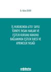 İş Hukukunda 6701 Sayılı T&uuml;rkiye İnsan Hakları ve Eşitlik Kurumu Kanunu Bağlamında Eşitlik İlkesi ve Ayrımcılık Yasağı