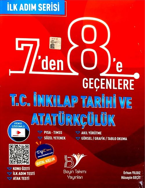 7'en 8'e Geçenlere T. C. İnkılap Tatihi ve Atatürkçülük İlk Adım Serisi Soru Bankası