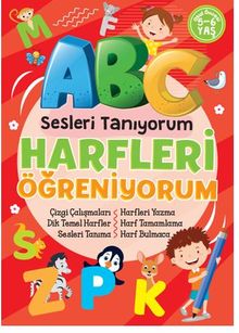 Sesleri Tanıyorum Harfleri Öğreniyorum / Çizgi Çalışmaları-Dik Temel Harfler-Sesleri Tanıma-Harfleri Yazma-Harf Tamamlama-Har Bulmaca
