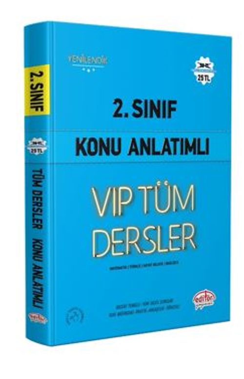 2.Sınıf Vıp Tüm Dersler Konu Anlatımlı Mavi Kitap 